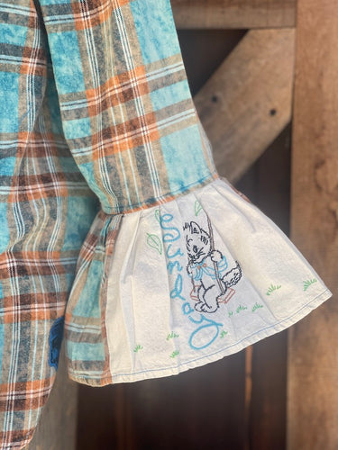 Flared Sleeve Flannel- SUNDAY MORNING